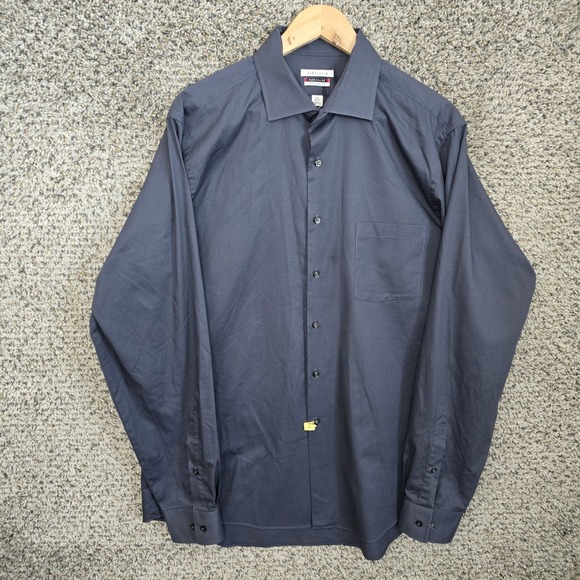 Van Heusen Other - Van Heusen Dress Shirt Mens 16.5 36/37 Gray Button Up Flex Collar Regular Fit‎